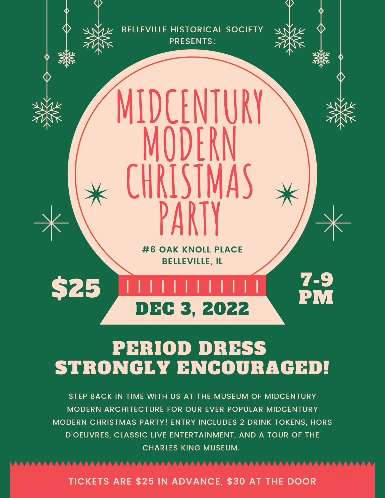 2022 Midcentury Holiday Party Belleville Historical Society